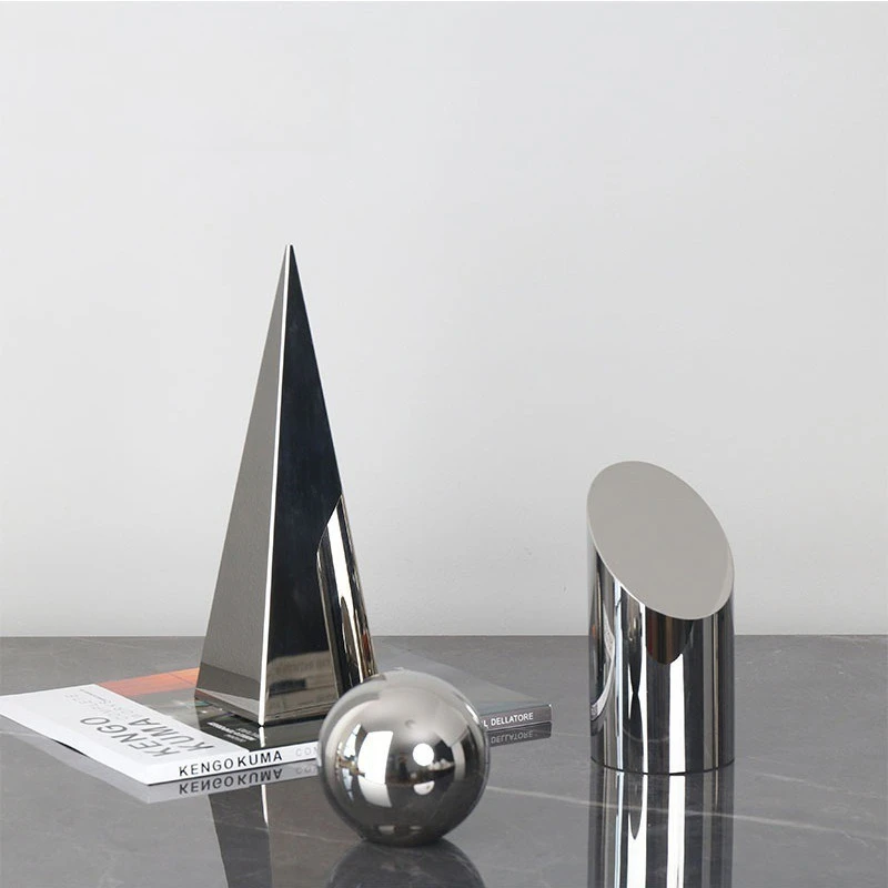 Geometric Transparent Crystal Artwork Sculpture Polyhedral Crystal Statue Desk Decoration Crafts
