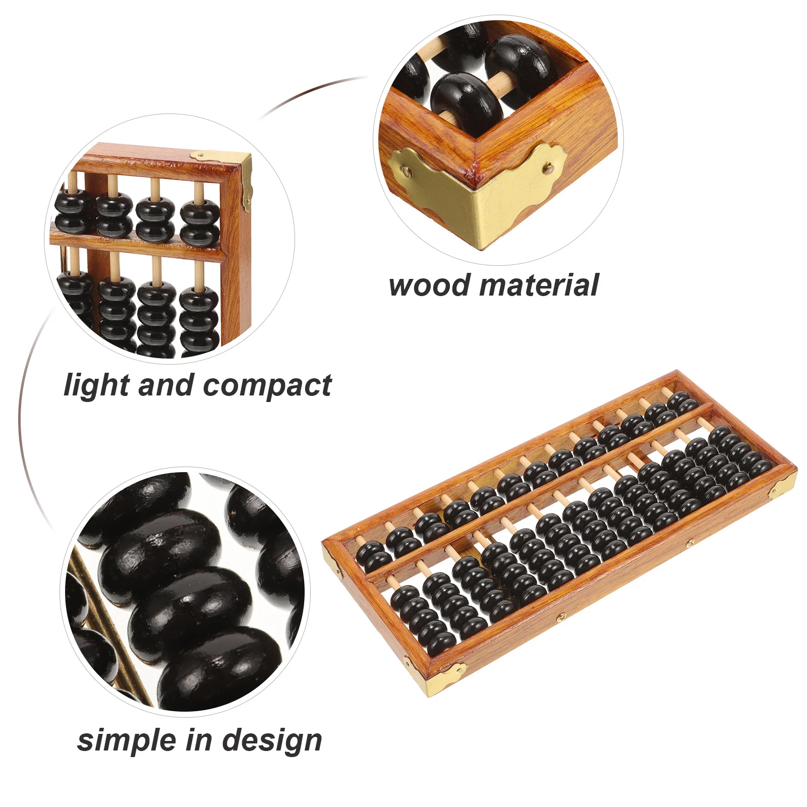 Wooden Abacus For Kids Children'S Arithmetic Vintage Design Counting Tool School Home Office Use Math Learning Game