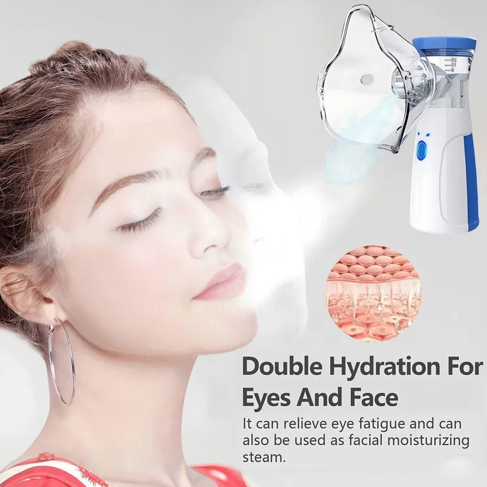 Portable Nebulizer Inhalator Handheld Hydrating Humidifier Adult Kids Skin Care/Drug Inhalation/Medical Treatment Inhaler Tools