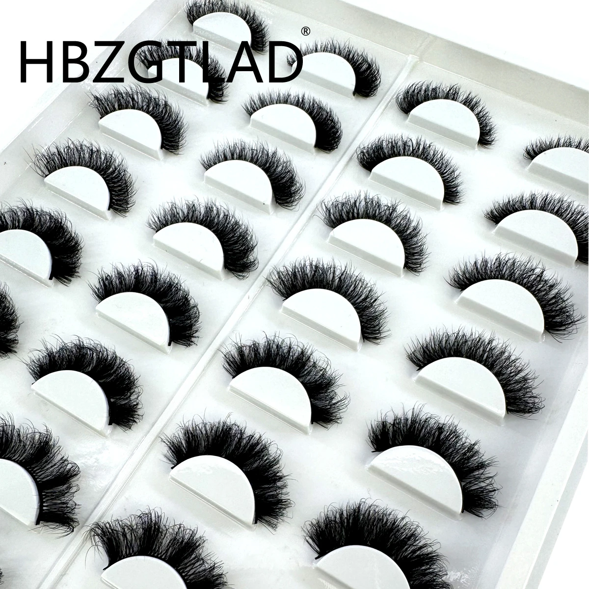 HBZGTLAD False Eyelashes mix 16 pairs Eyelashes 6D Mink Lashes Faux Mink Fluffy Lash Soft Full Thick Wispy Eyelashes Extension