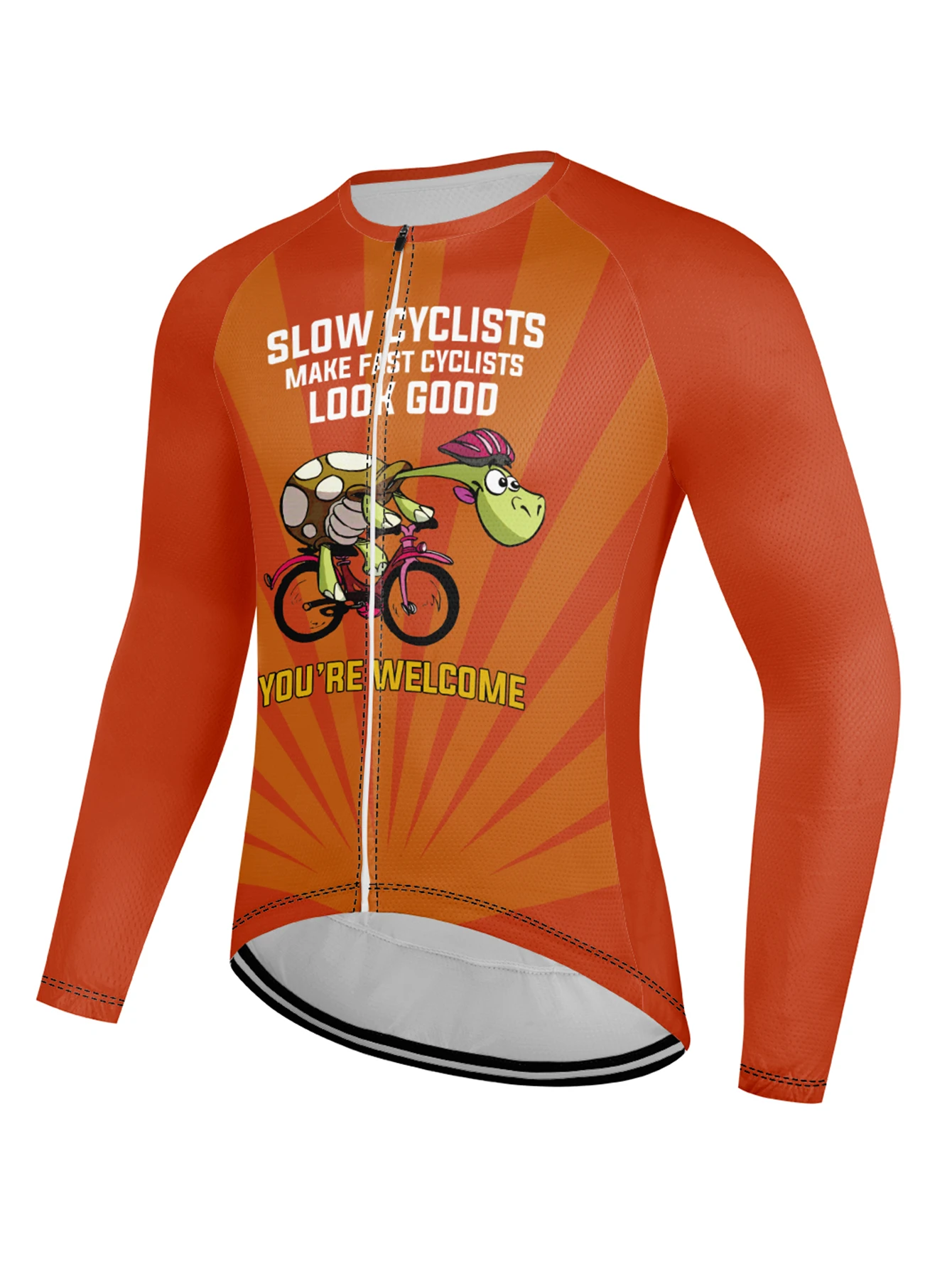 Cycling Jersey Men Bike Top MTB Bicycle Shirt Mountain Road Riding Clothing Long Sleeve 3 Rear Pockets 3D-printed turtle pattern