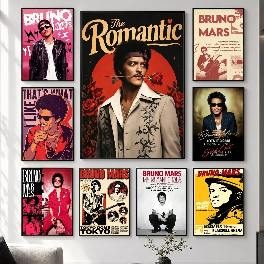 music Bruno Mars Poster  HD Poster Simple Home Decoration Suitable for Living Room Bedroom Corridor Gift Giving