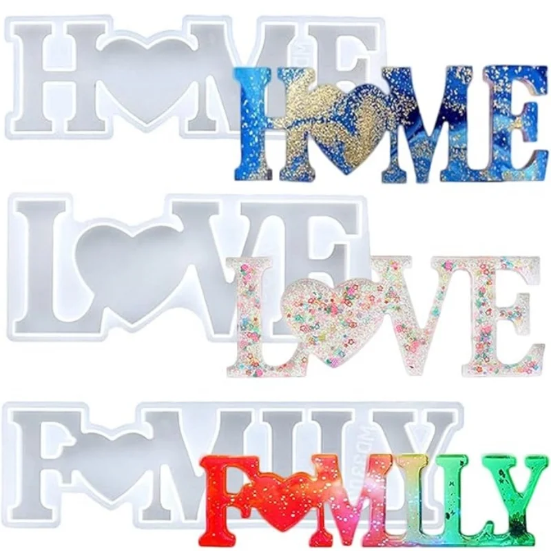 

LOVE Letter Silicone Mold Decoration DIY FAMILY HOME English Word Combination Silicone Mold