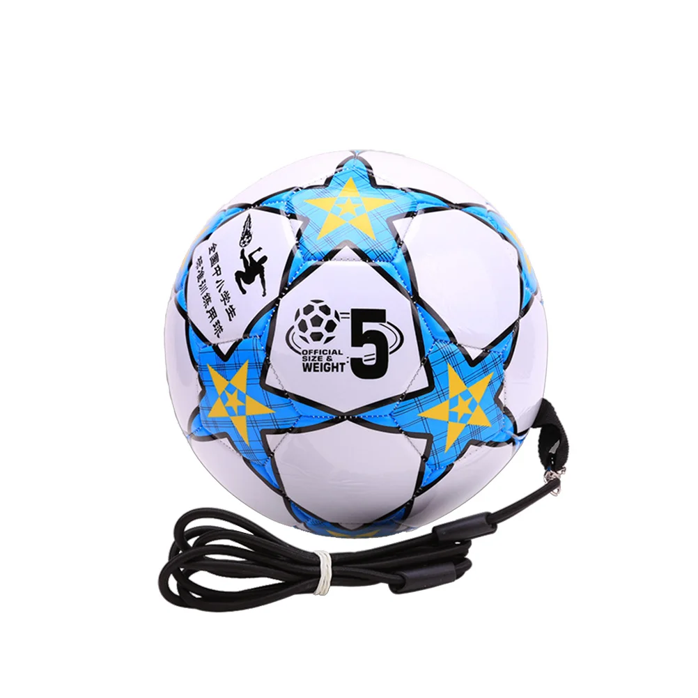 Equipo de entrenamiento de fútbol para niños, balón de fútbol duradero de Pvc con cuerda, herramienta de práctica portátil para equipo de estudiantes
