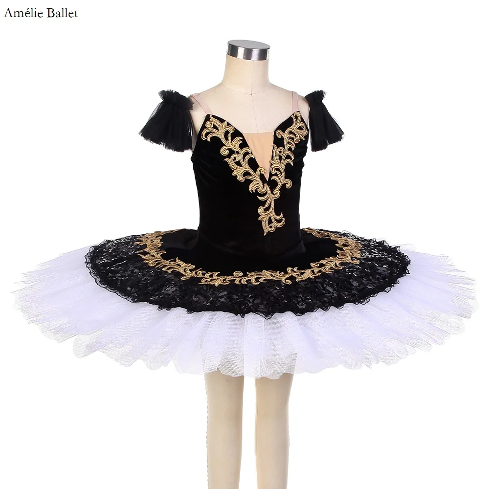 ชุดบัลเลต์สำเร็จรูปสีดำรุ่น BLL526 สำหรับผู้ใหญ่และเด็กผู้หญิง  ชุดเต้นรำสำหรับการแสดงบนเวที