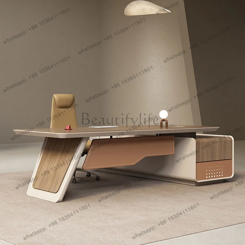 High end light luxury boss President Manager room offices office desks and workstations computer desk Room desks writing desk