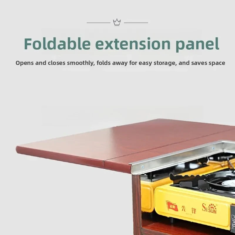 X-28 Cassette Stove Double-head Cooking Cart - Multi-functional Mobile Cooking Cart for Hotels and Restaurants