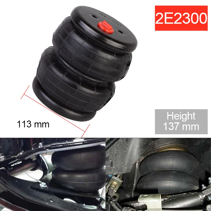 Sprężyny pneumatyczne Zawieszenie 2E2300 2300Ib Podwójna załamana sprężyna gumowa Powietrzny pojedynczy port 1/2" npt dla osi ciężarówki