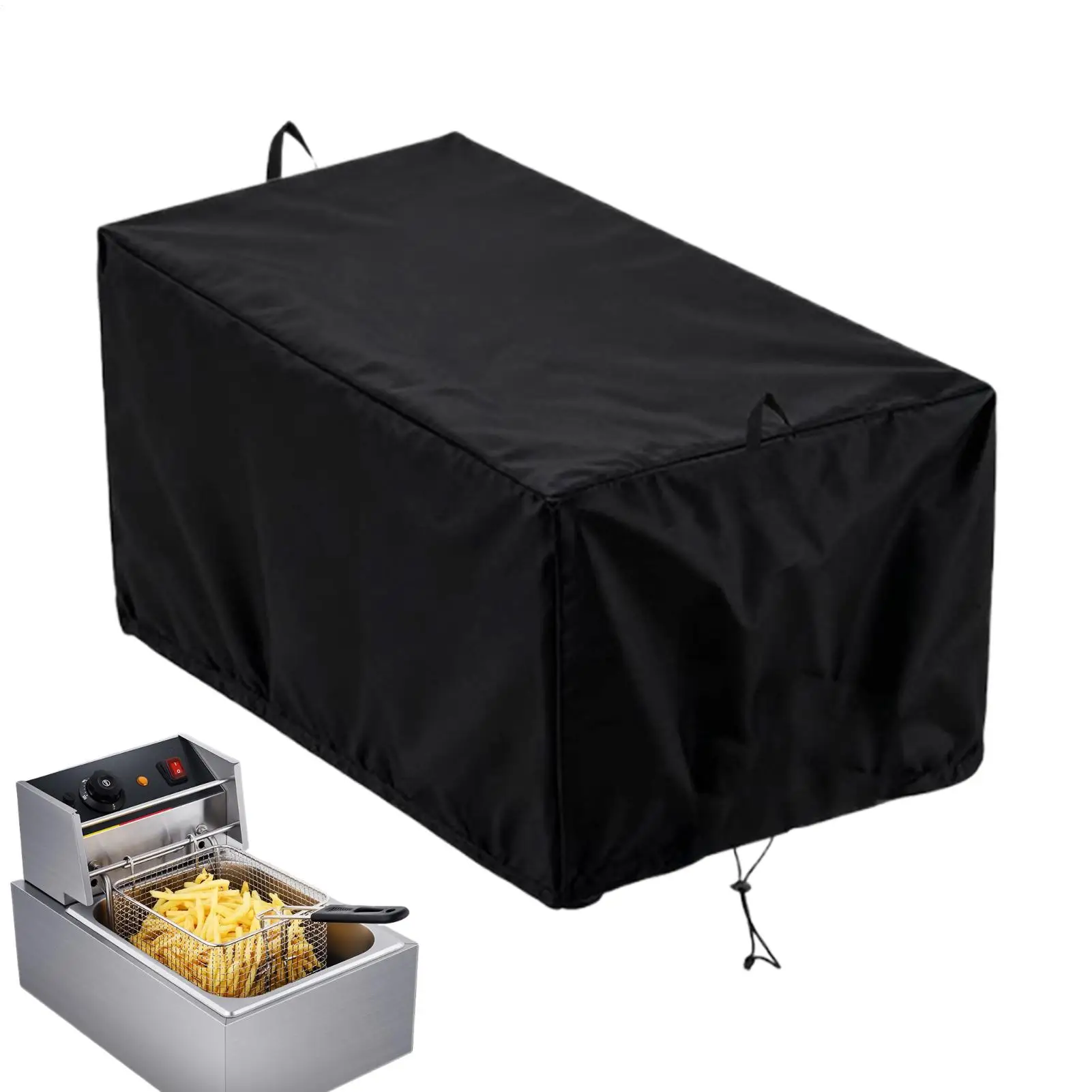Deep Fryer Cover Waterproof Oxford Protector Drawstring Dustproof Sunproof Scratchproof Covers for Kitchen Outdoor Balcony