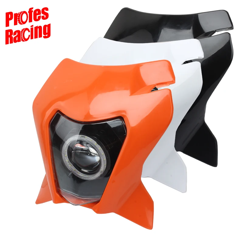 

Motorcycle LED Headlight Headlamp Head Light Supermoto Fairing For EXC SXF MX Dirt Bike Enduro LED Headlight