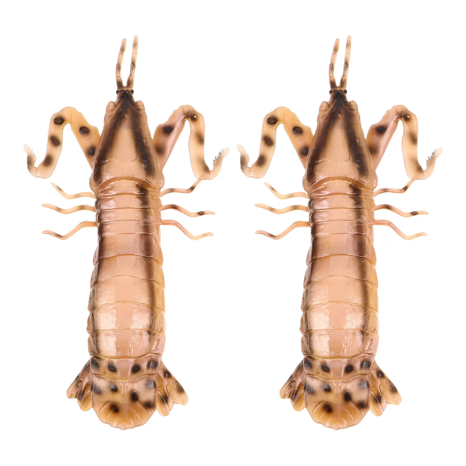 

2 шт. Реалистичные мягкие виниловые фигурки морских животных: креветка-мантис, миниатюрные портативные интерактивные фигурки морских обитателей