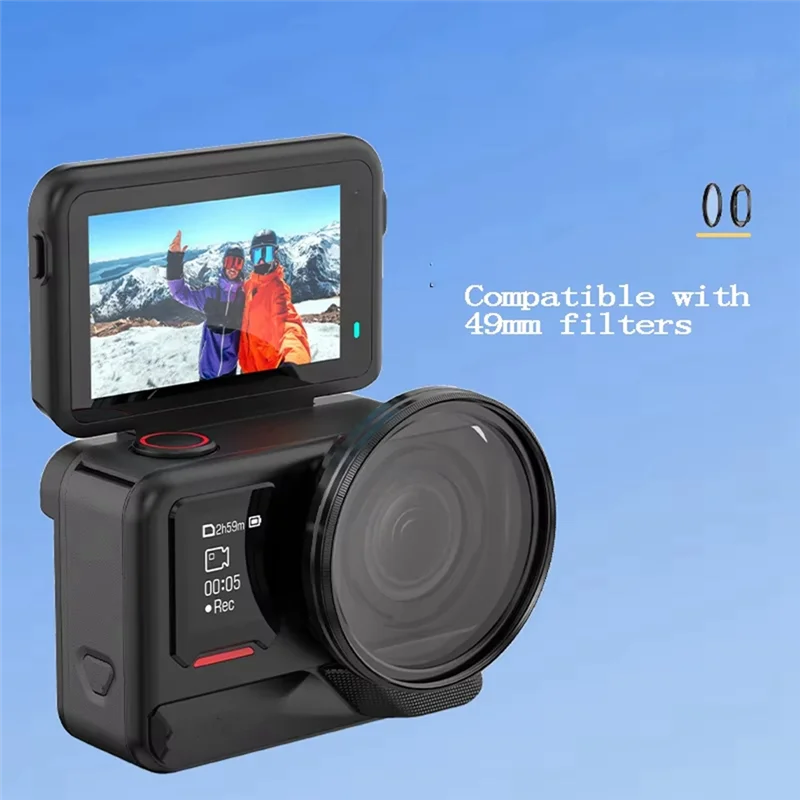 -ABDH Insta360 Ace Pro 2 フィルターホルダーアルミ保護フレーム Compatible Withace Pro2 49 ミリメートルフィルターアクセサリー