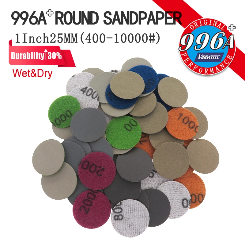 

50Pcs 1Inch Sanding Disc Wet Dry Sandpaper 80-2000 Grit Hook and Loop Rotary Tool Dremel Automotive Woodworking Polishing