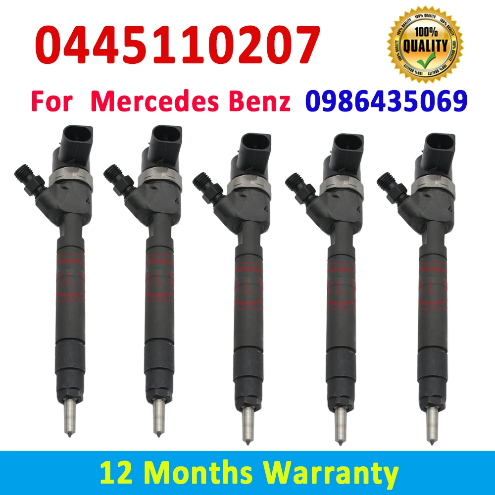 5 PIECES ORLTL NEW 0 445 110 207 Diesel Fuel Injector Nozzle 0445 110 207 Common Rail System 0445110207 0986435069 For BOSCH