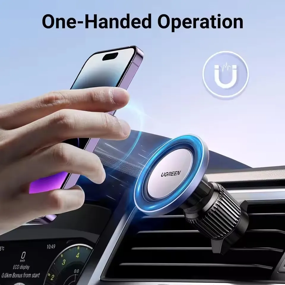 Car UGREEN Phone Holder Magnetic Phone Mount Strongest Magnet Air Vent Clip Cell Phone Holder for iPhone 17 16