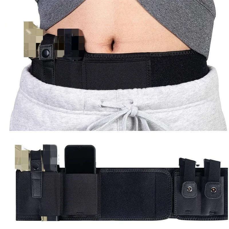 

10pcs Tactical Pistol Holster 115cm Hidden Holster Carrying Clip Hunting Shooting Defense Bag Belt Waist Band Pistol Holster