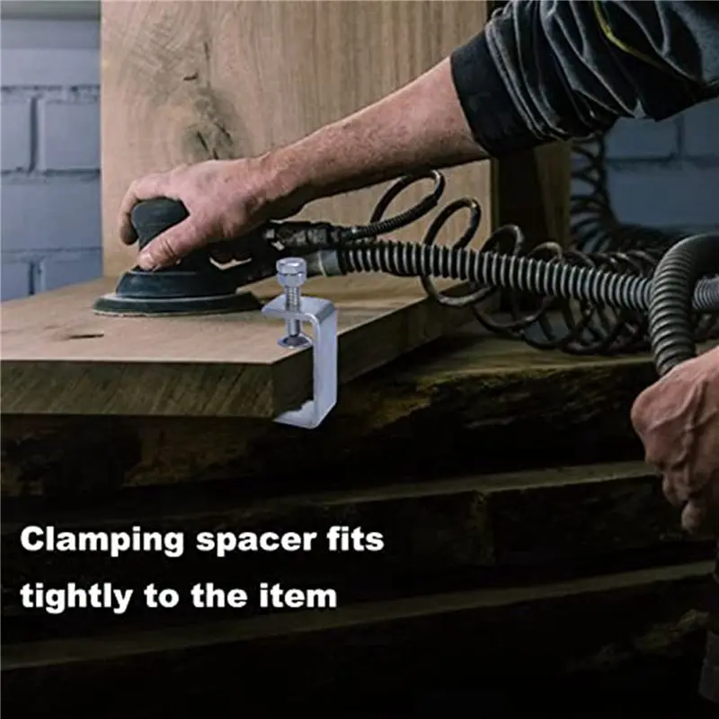 A74E-18 Pcs 1 Inch Stainless Steel Small C-Clamp For Woodworking, Heavy Duty Metal U-Clamps Mini Desk Tiger-Clamp