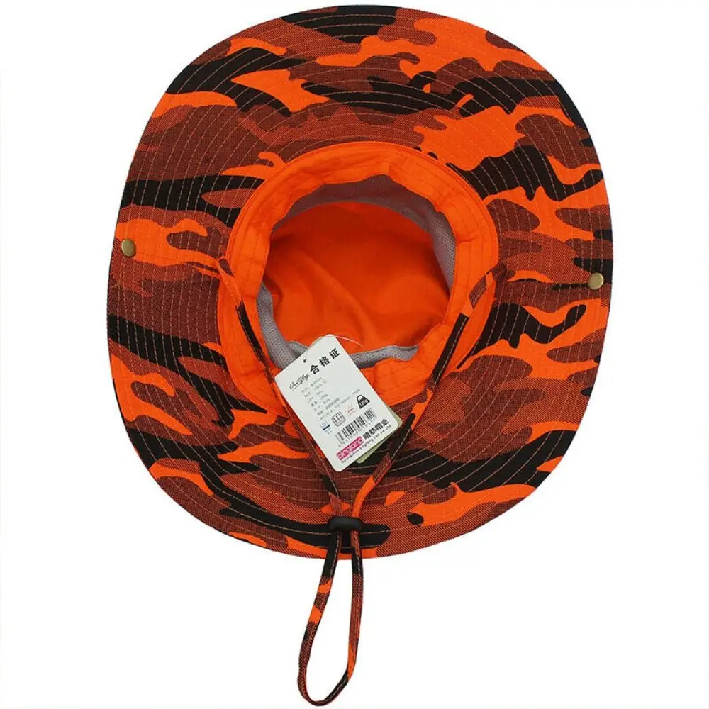 Chapeau de pêche en coton de haute qualité avec boutons, casquette de voyage à large bord, chapeaux de soleil de plage d'été