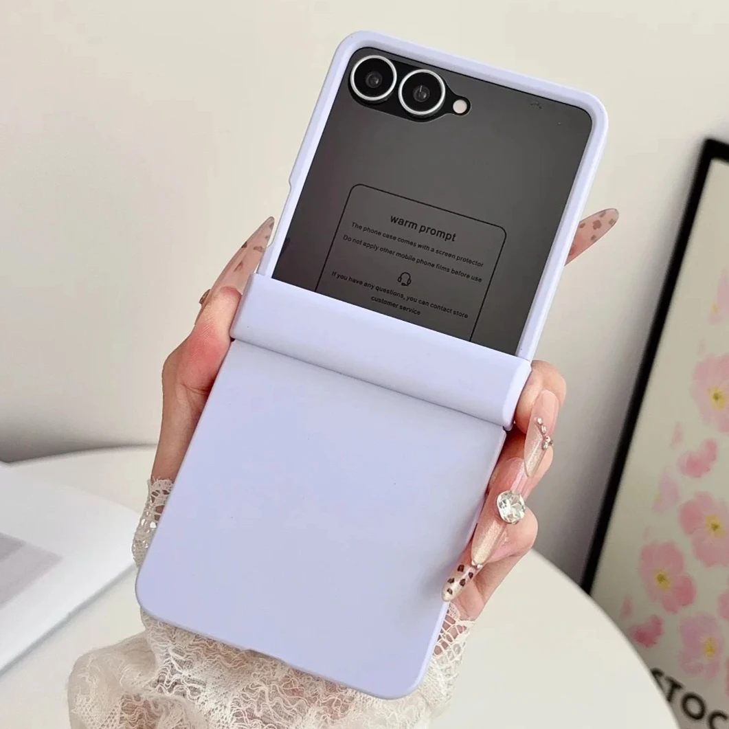 Z Flip8 Dopamine Candy Color Matte Phone Case for Samsung Galaxy Z Flip 8 7 6 5 Flip Hinge Protective Hard Shockproof Back Cover