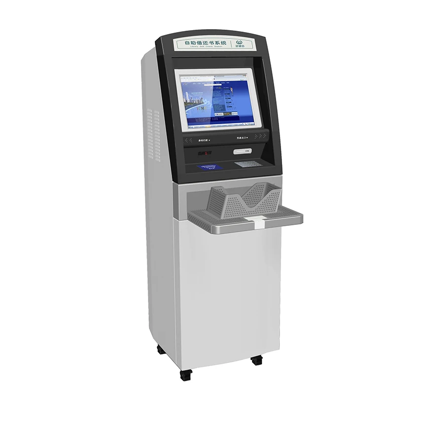 24 Hours Library Self-Service Book Borrowing And Returning Touch Screen Reader RFID Book Kiosk