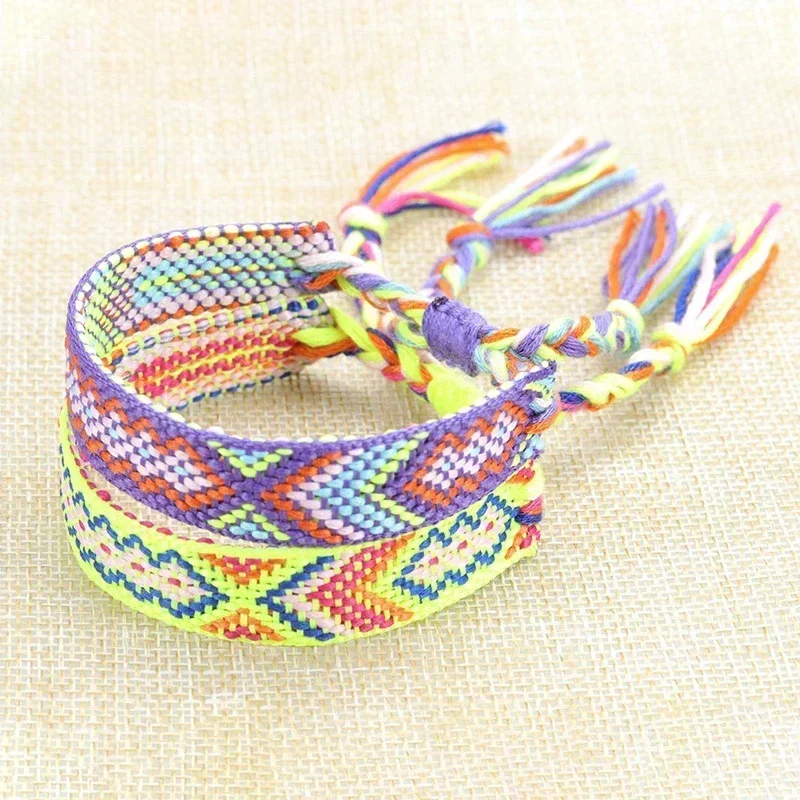 Bohemia Friendship Tassel Bracelet for Women Fashion Braided Embroidered Rope Weaveing Summer Beach Boho Girl Bracelets