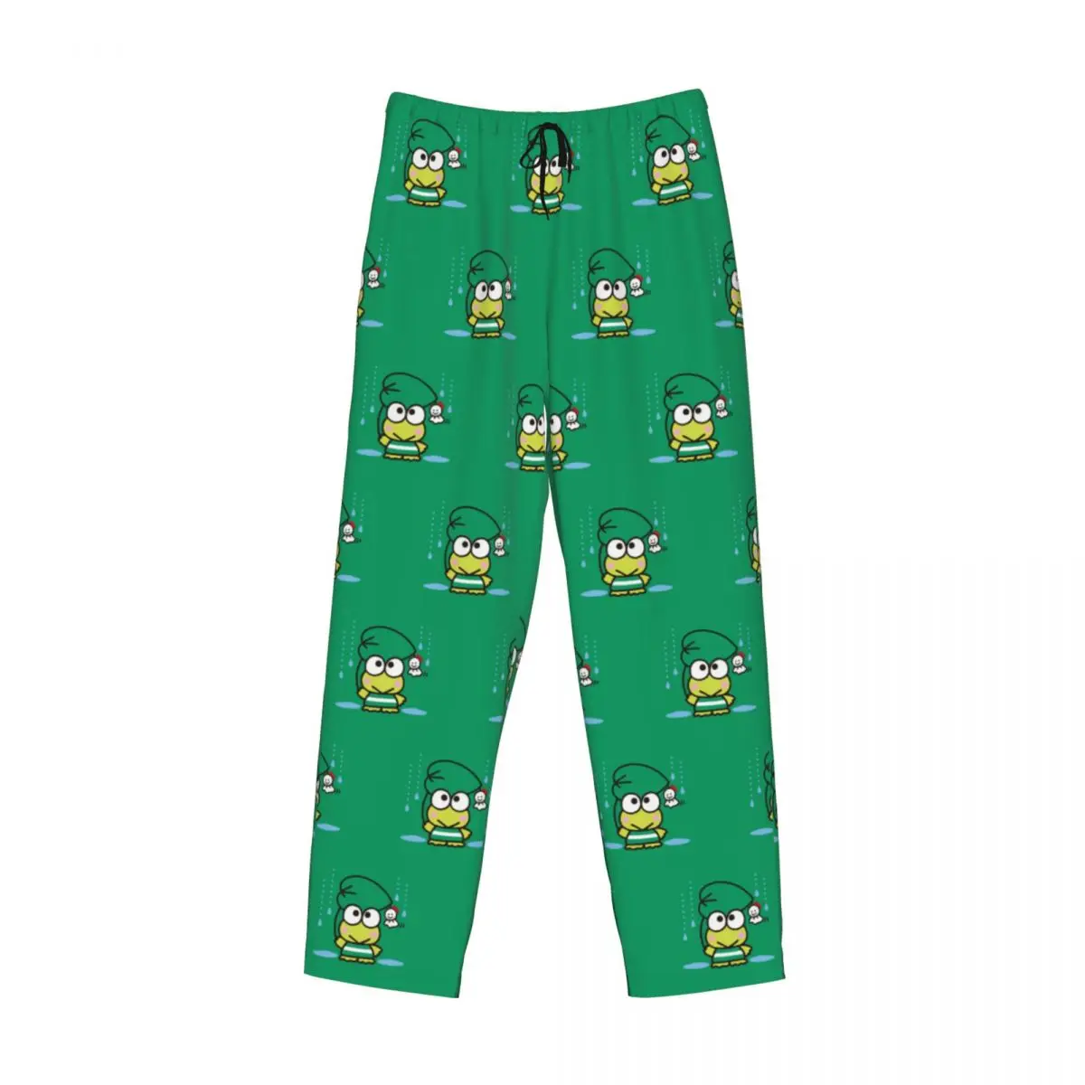 Pantalones de pijama Keroppi personalizados, ropa de dormir para hombres, cintura elástica, pantalones de salón para dormir calientes cómicos con bolsillos