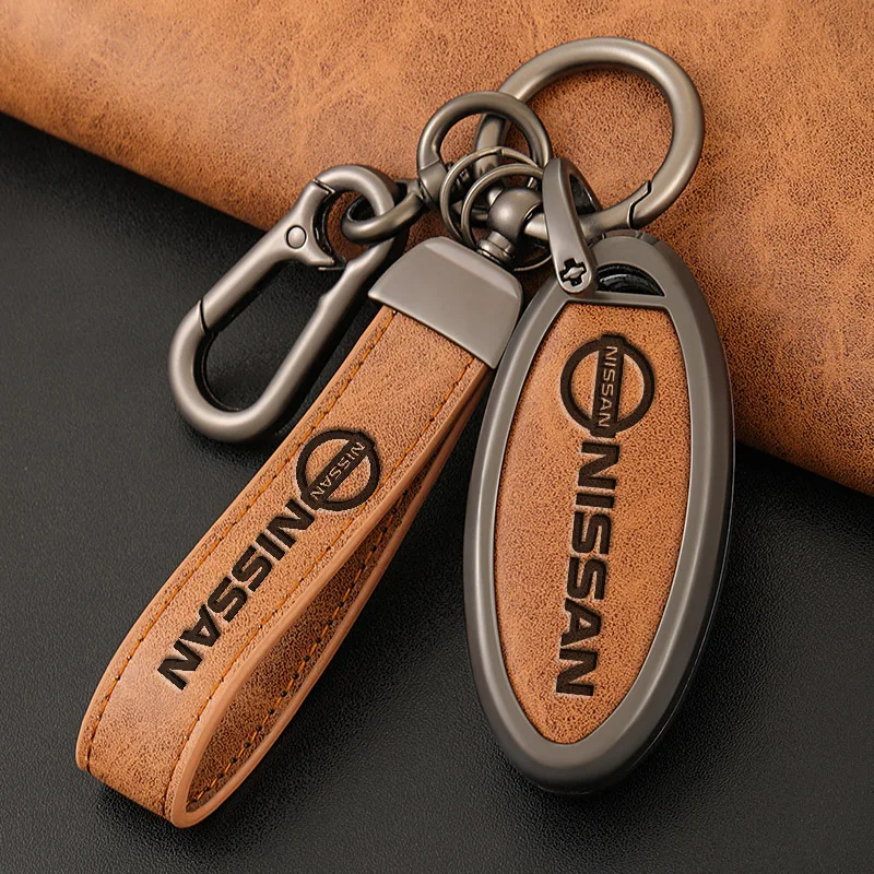 Zinc Alloy Leather Car Remote Key Case Fob Cover for Nissan Leaf Micra Qashqai J11 J10 X Trail T32 Versa Note Patrol Accessories