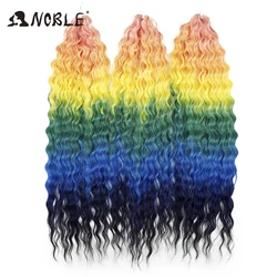 Noble Hair Twist Crochet Hair Curl Hair Synthetic Deep Wave Braiding Hair Extensions 24 Inch Water Wave Hair Heat Resistan