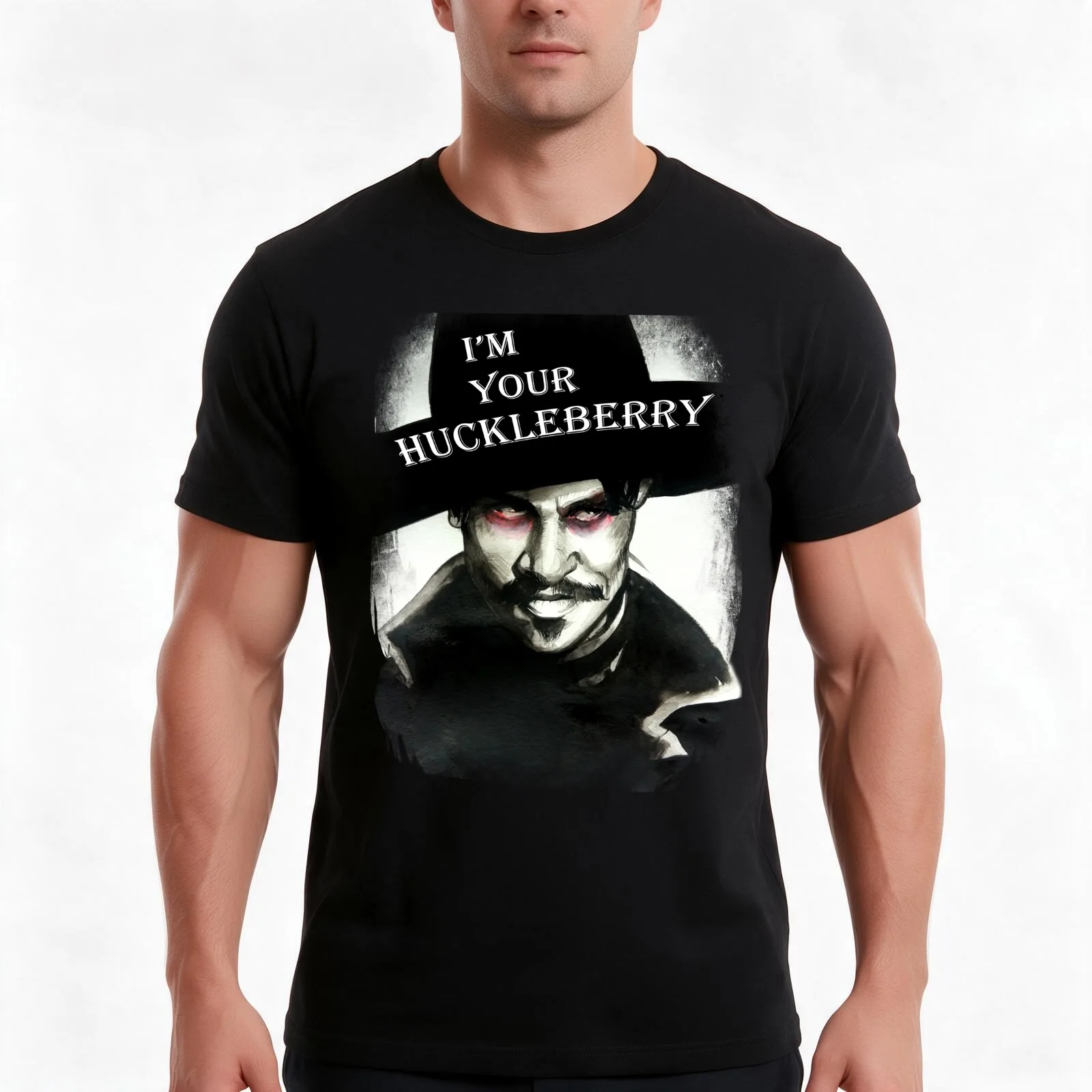 Huckleberry Tombstone Doc Holliday Wyatt Earp T-Shirt, Summer Casual Cotton Tee, Oversized Streetwear Tops, Unisex Men Women