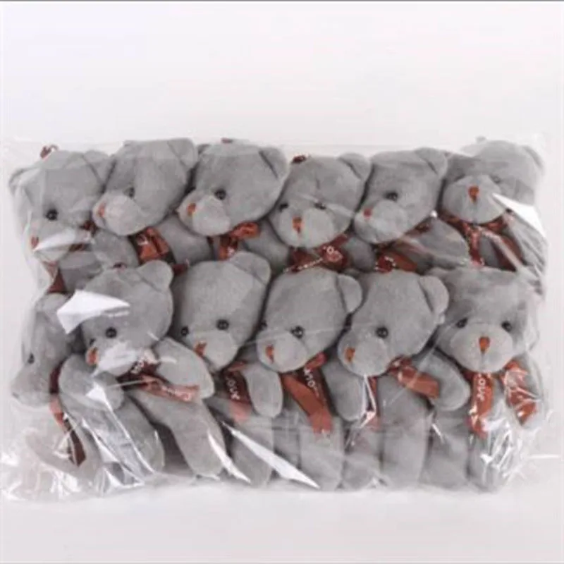 12 stks/partij Zachte Gevulde Beer Knuffels Mini Teddybeer Poppen Speelgoed Kleine Gift Party Bruiloft Sleutelhanger Tas Hanger Teddy sleutelhanger - afbeelding 1