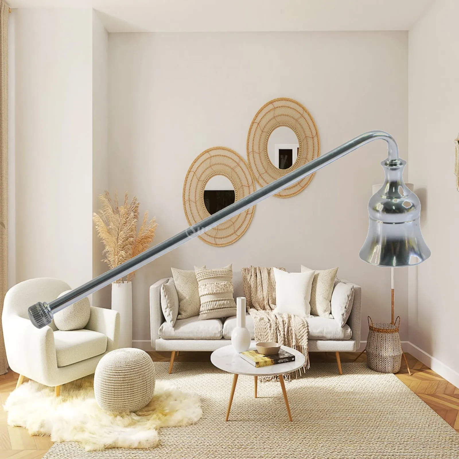 Candle Extinguishing Tool Metal Candle Stopper Polished Surface for Putting Out Candle Flame Sturdy Multifunctional Length 19cm