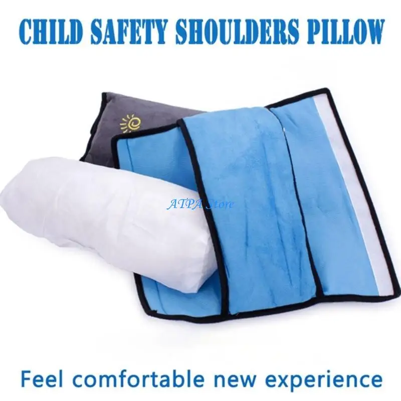 U13C Kids Car Seatbelt Shoulder Pad Soft Fabric Prevents Shoulder Marking Universal
