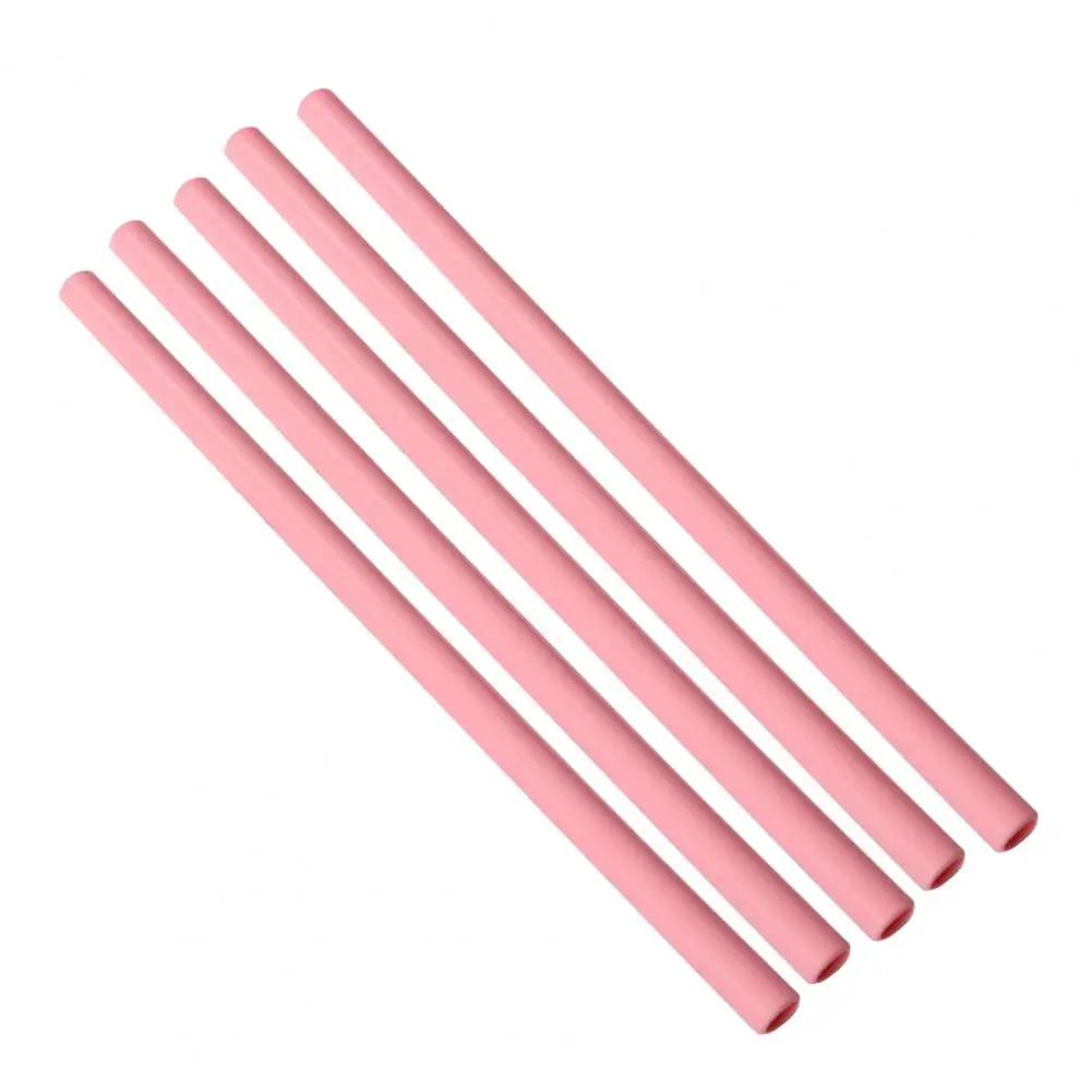 

5Pcs Drinking Straw Hardened Tip Cuttable Bendable Drinking Pearl Milk Tea Bent Straight Straw