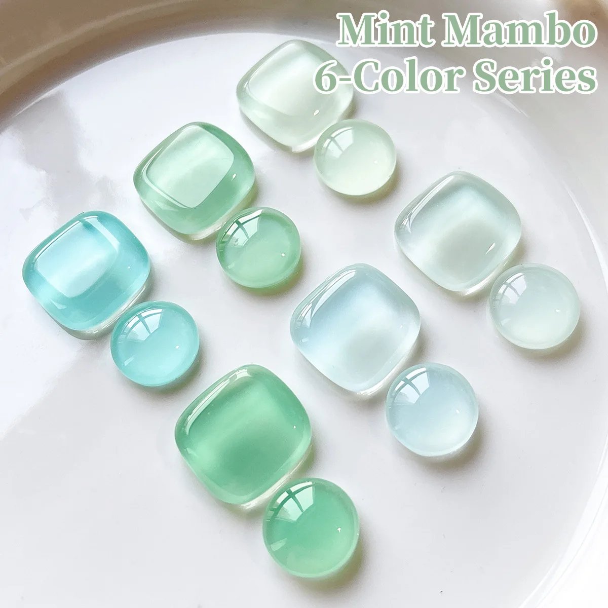 Esmalte de uñas de Gel Mambo de menta de primavera, 15ml, 6 colores, nueva serie de Gel de uñas lechoso transparente de hielo, esmalte de Gel para salón de manicura