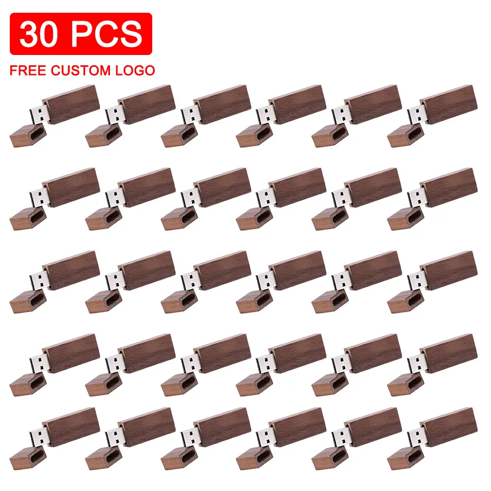 

30pcs Free Logo Wood Small Gift USB 2.0 Flash Drive 4GB 8GB 16GB 32GB 6504GB Pendrive Mini Creative Pen Drive USB Memory Stick