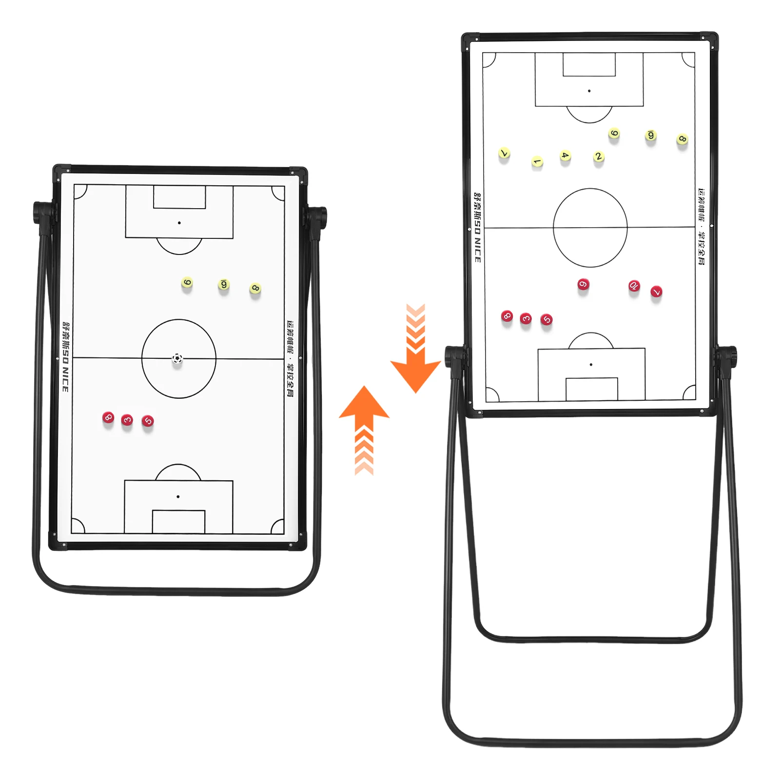 

35x24 дюйма, доска для сухого стирания, тактическая доска для сухого стирания с магнитными маркерами, ластик для ручек с регулируемой подставкой для тренеров