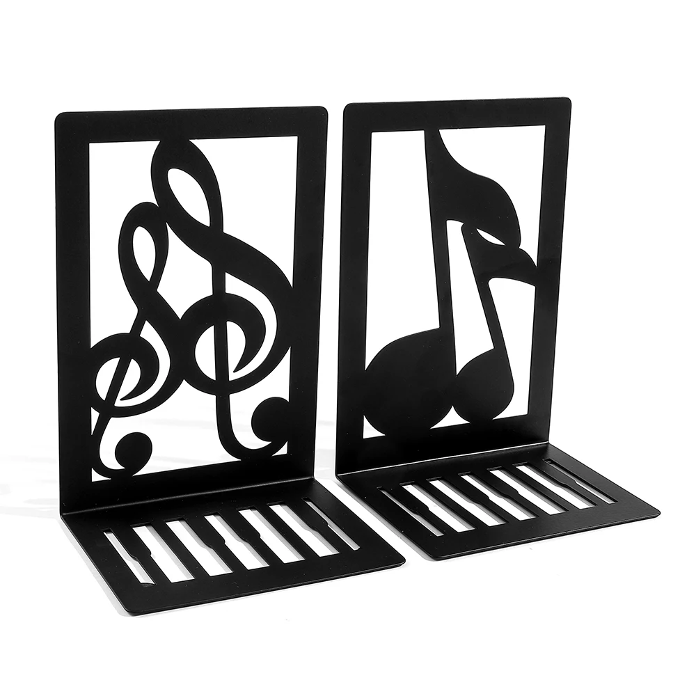 Asymmetrical Musical Notation Bookends Simple Musician Philharmonic Gifts Office Table Decoration Retractable Book Support