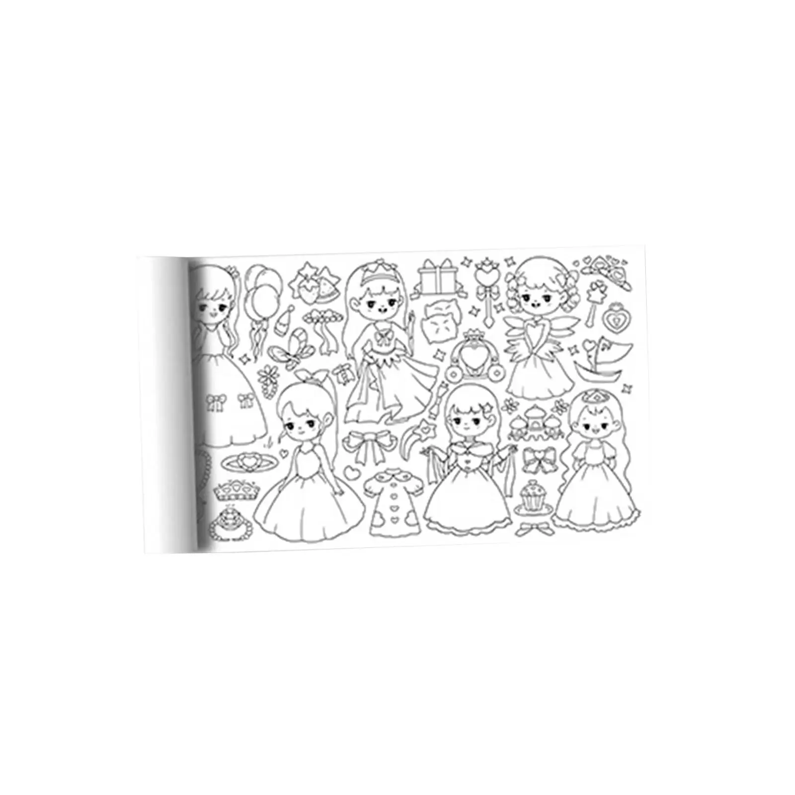 

Рулон раскраски непрерывной детской бумаги. Идеальная дорожная деятельность. Красочная стена.