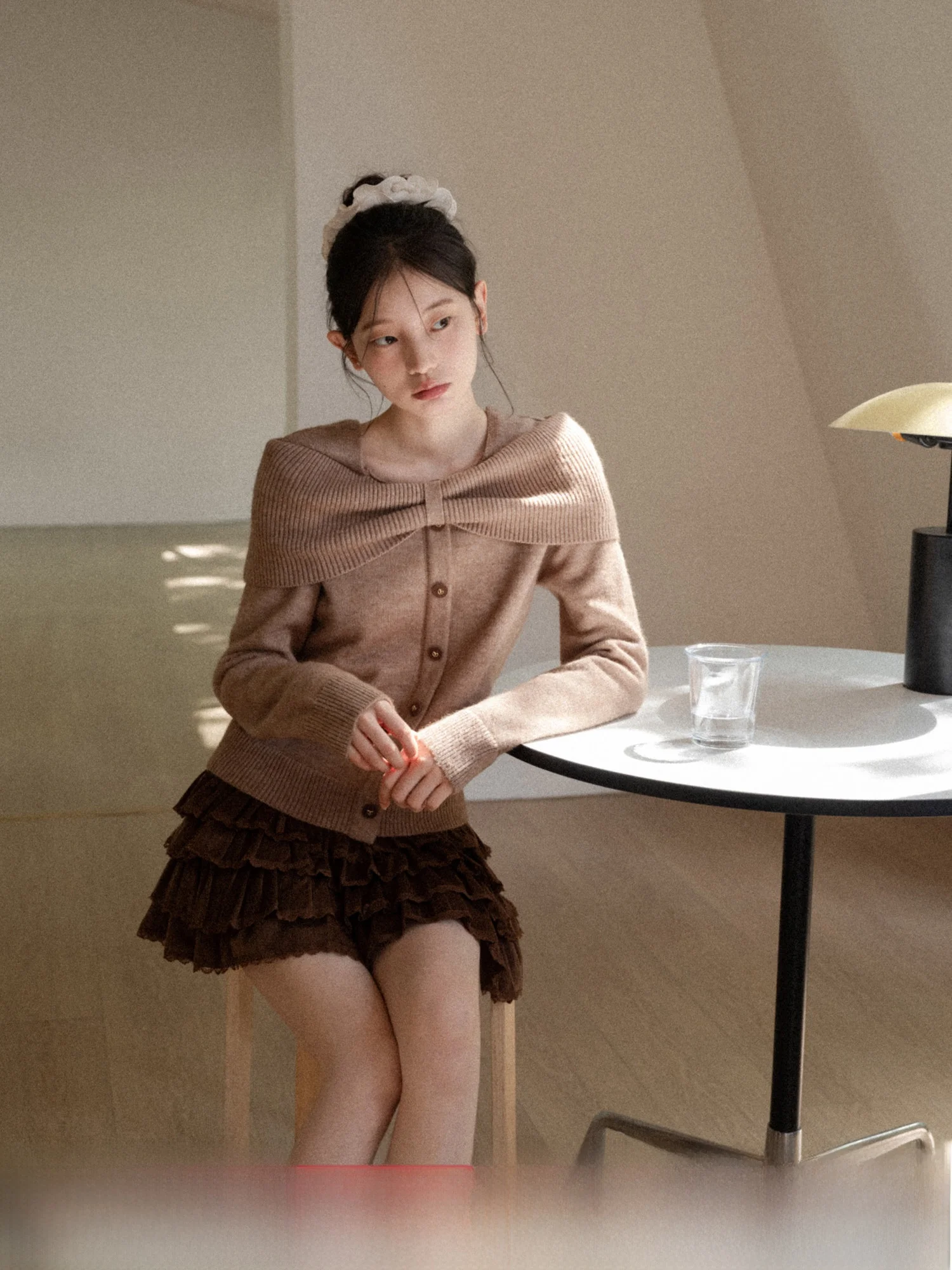 

Женский зимний облегающий вязаный свитер Sweet Pure Desire с открытыми плечами, удлиненный, термо, стандартной длины, Yanheng S