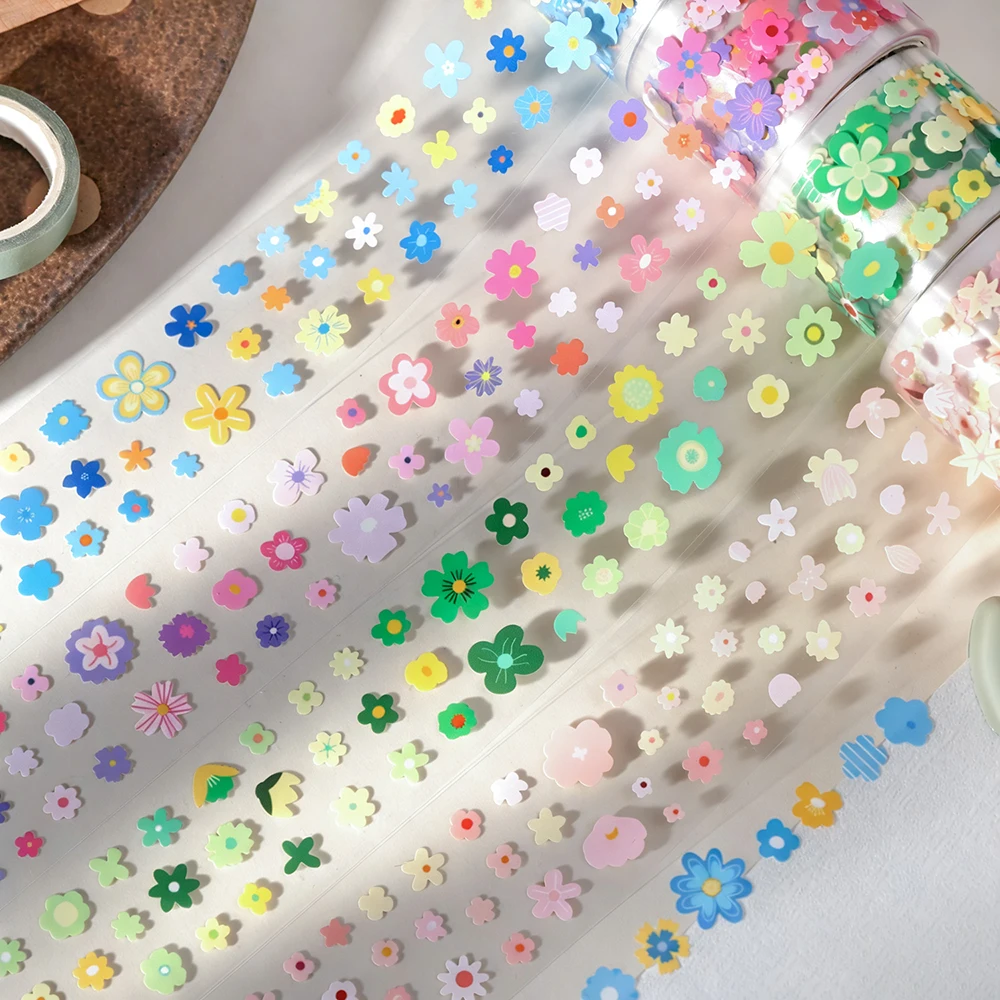 1–4 Rollen Washi-Tapes mit minimalistischem Blumenmotiv, Scrapbooking-Aufkleber, Material, perfekt für Journaling, DIY-Scrapbooking-Zubehör