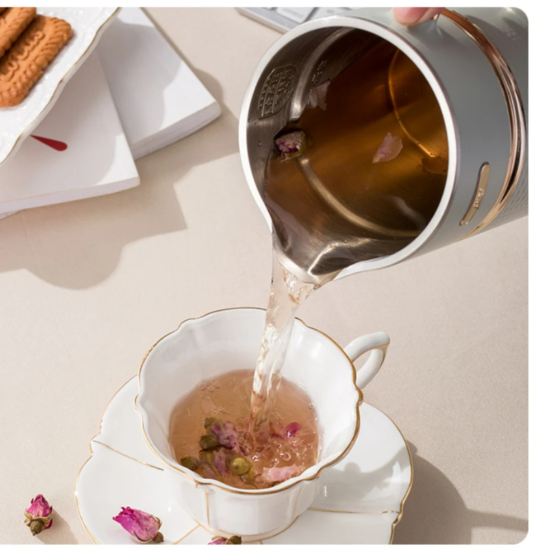 أوعية صحية محمولة عازلة للحرارة للمكتب متعددة الوظائف من الفولاذ المقاوم للصدأ غلاية أوتوماتيكية صغيرة كوب شاي بالأعشاب المزهرة المطبوخة