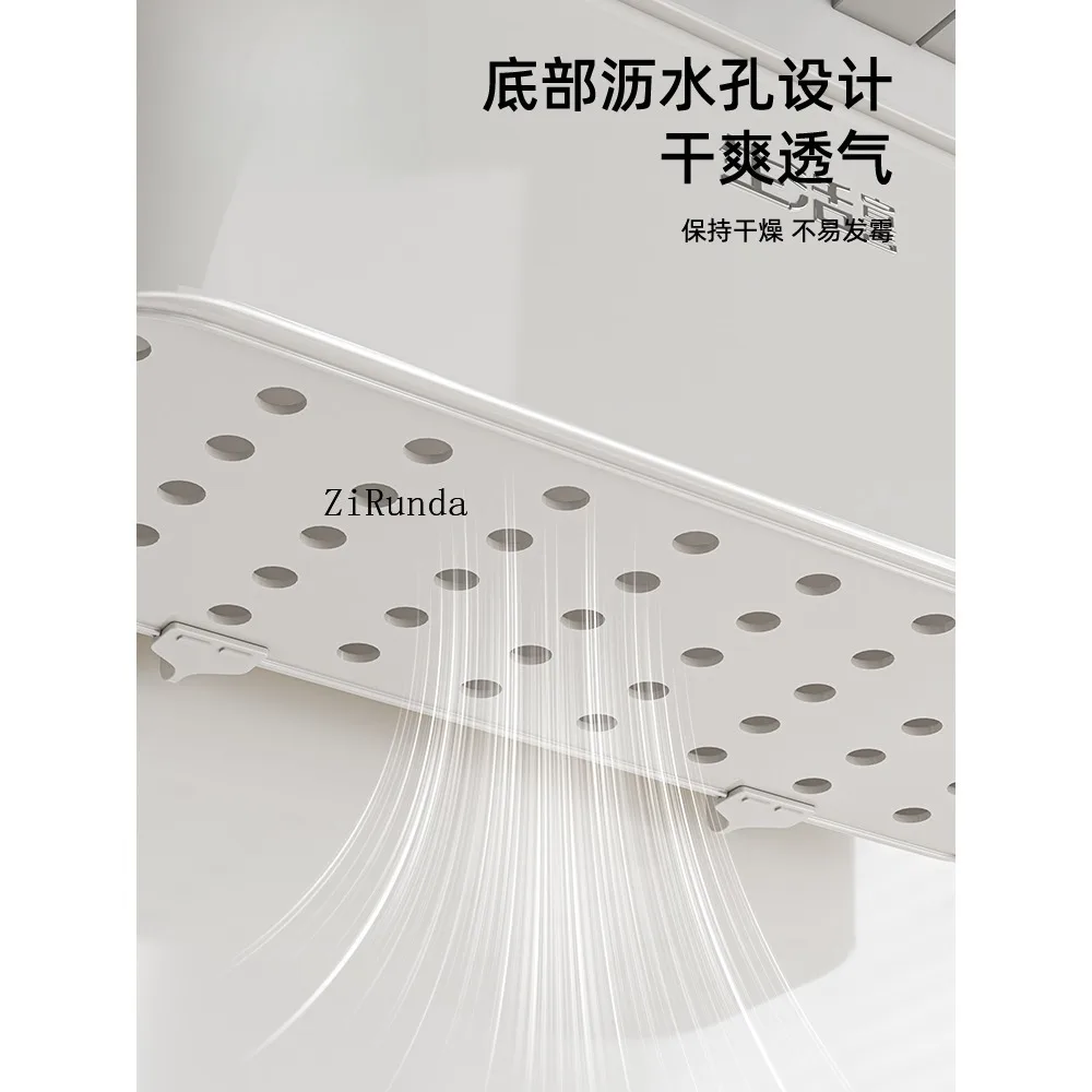 صندوق تخزين سلة معلقة على شكل كوب شفط، سلة معلقة على الحائط، رف بدون سلة تخزين تثقيب #3