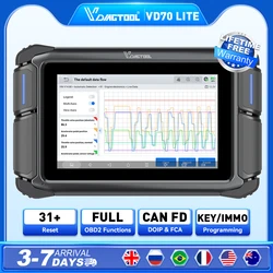 New Lifetime Free Update VDIAGTOOL VD70 Lite OBD2 Automotive Scanner AII System 31+Resets Car Diagnostic Tool Bi-Directional FCA