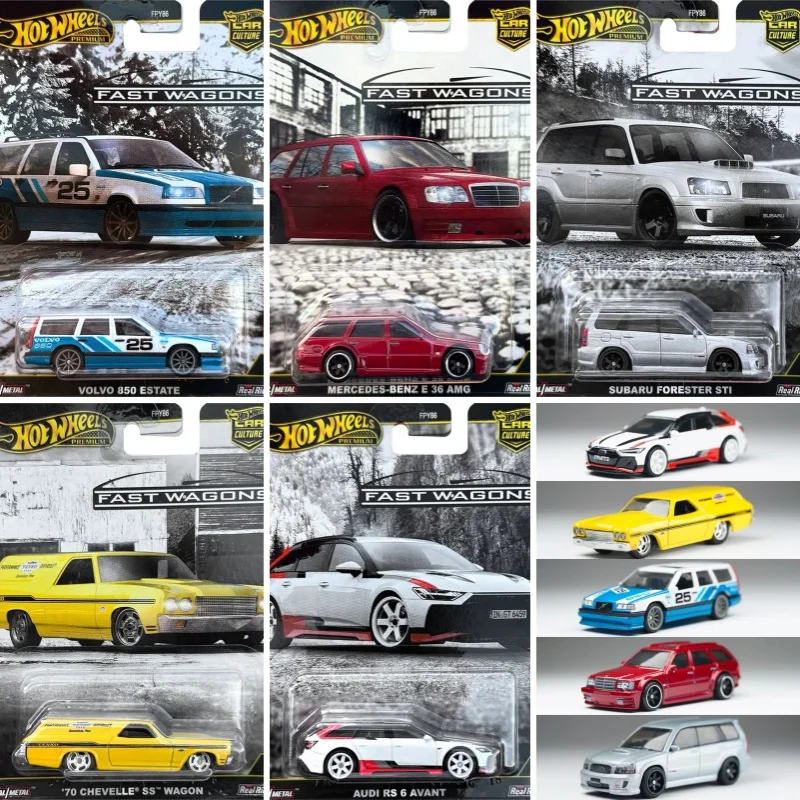 

Hot Wheels Fast Wagons Series Alloy Car Model Fpy86 Rs6 Collectible Toy Vehicle For Children Birthday Gift Surprise Play Model