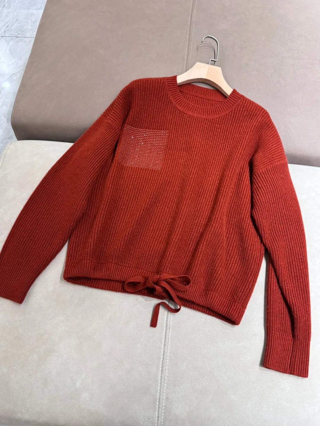 Autumn 2024 Women\'s Cashmere Pullover Thick Warm Knitted Sweater Loose Woman