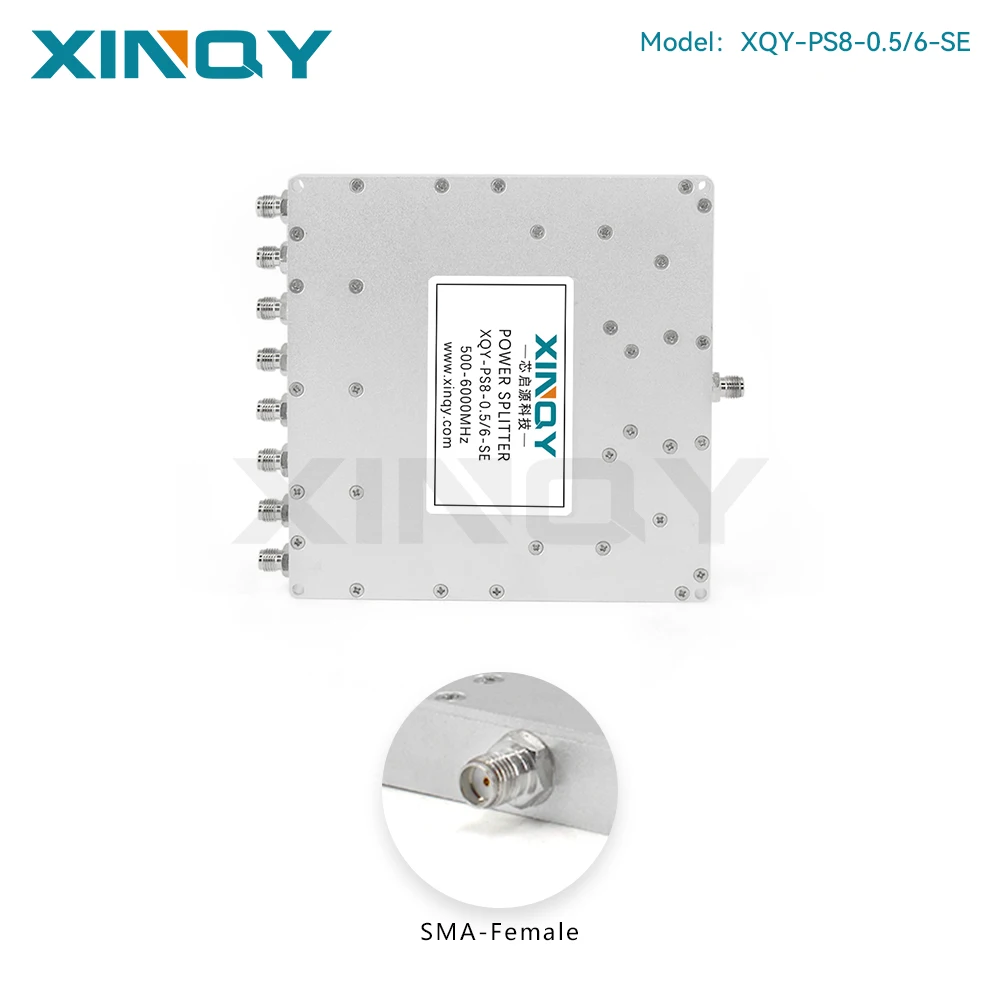 XINQY 0.5-6GHz 1-to-8 Microstrip Power Splitter with SMA Female Connectors for WiFi Signal Testing and Research