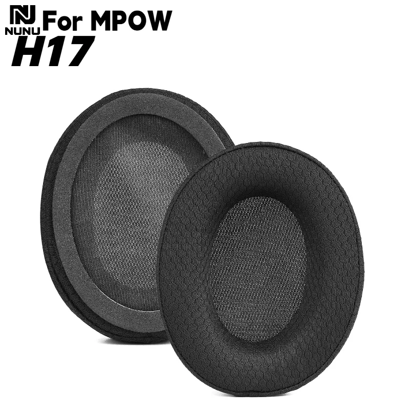 

NUNU Replacement Breathable football mesh/leather Ear Pads For MPOW H17 Headset Earmuffs repair parts