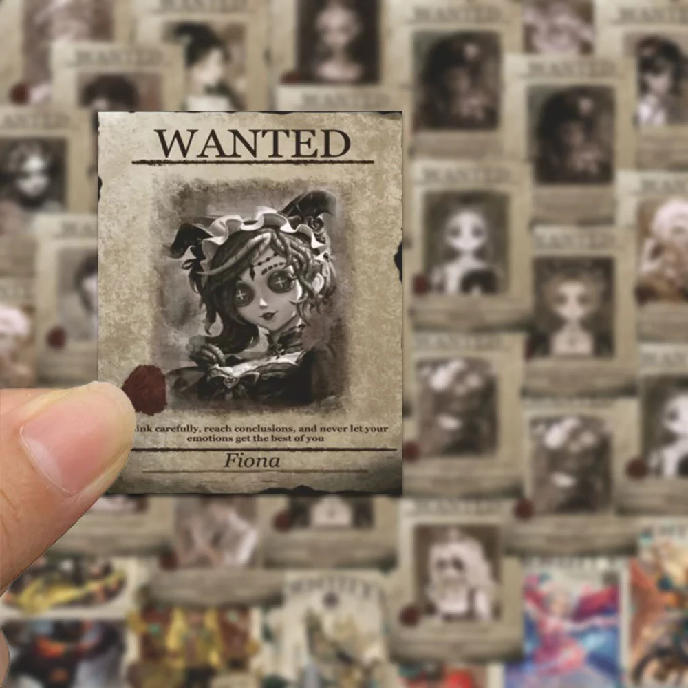 10/30/64 Stück Identität V Wanted Poster Aufkleber Coole Cartoon Spiel Aufkleber Skateboard Sammelalbum Telefon Graffiti Aufkleber für Kinder Spielzeug