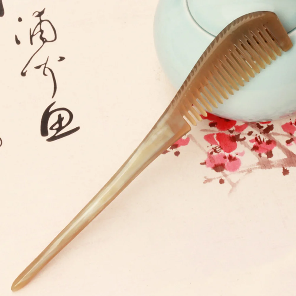 

Elegant Vintage Ox Horn Stick Retro Comb Hanfu Decoration For Women Long Styling Accessories Valentines Gift Wedding Party Dance
