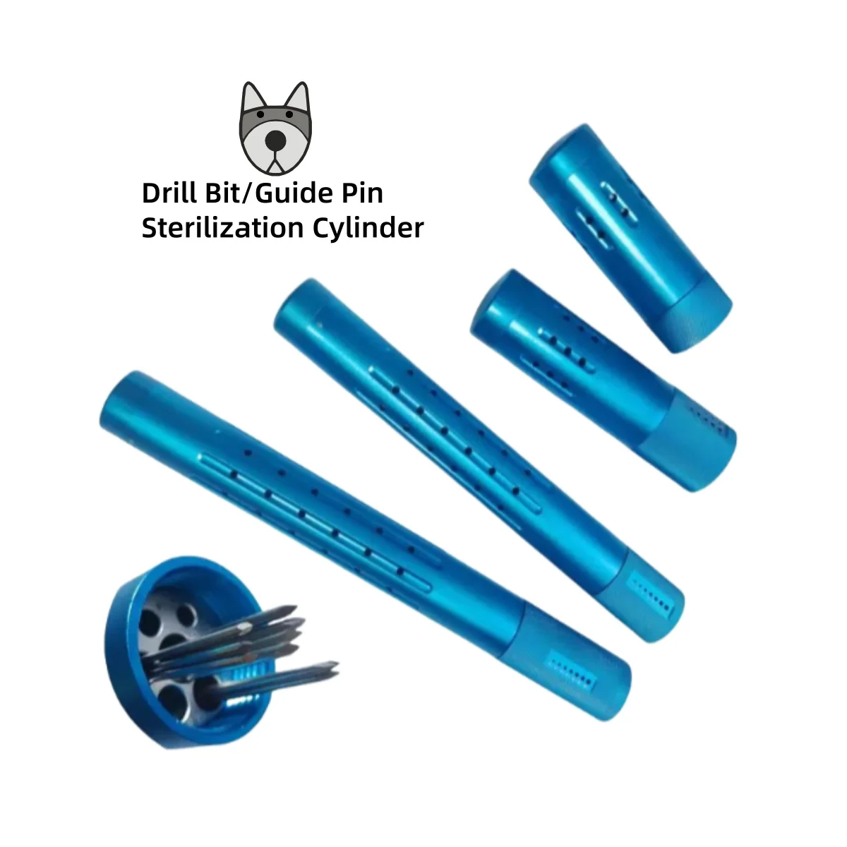120mm/150mm/270mm/320mmBohrer/Führung Pin Sterilisation Zylinder Haustier Orthopädische Instrument Lagerung veterinär K-draht,